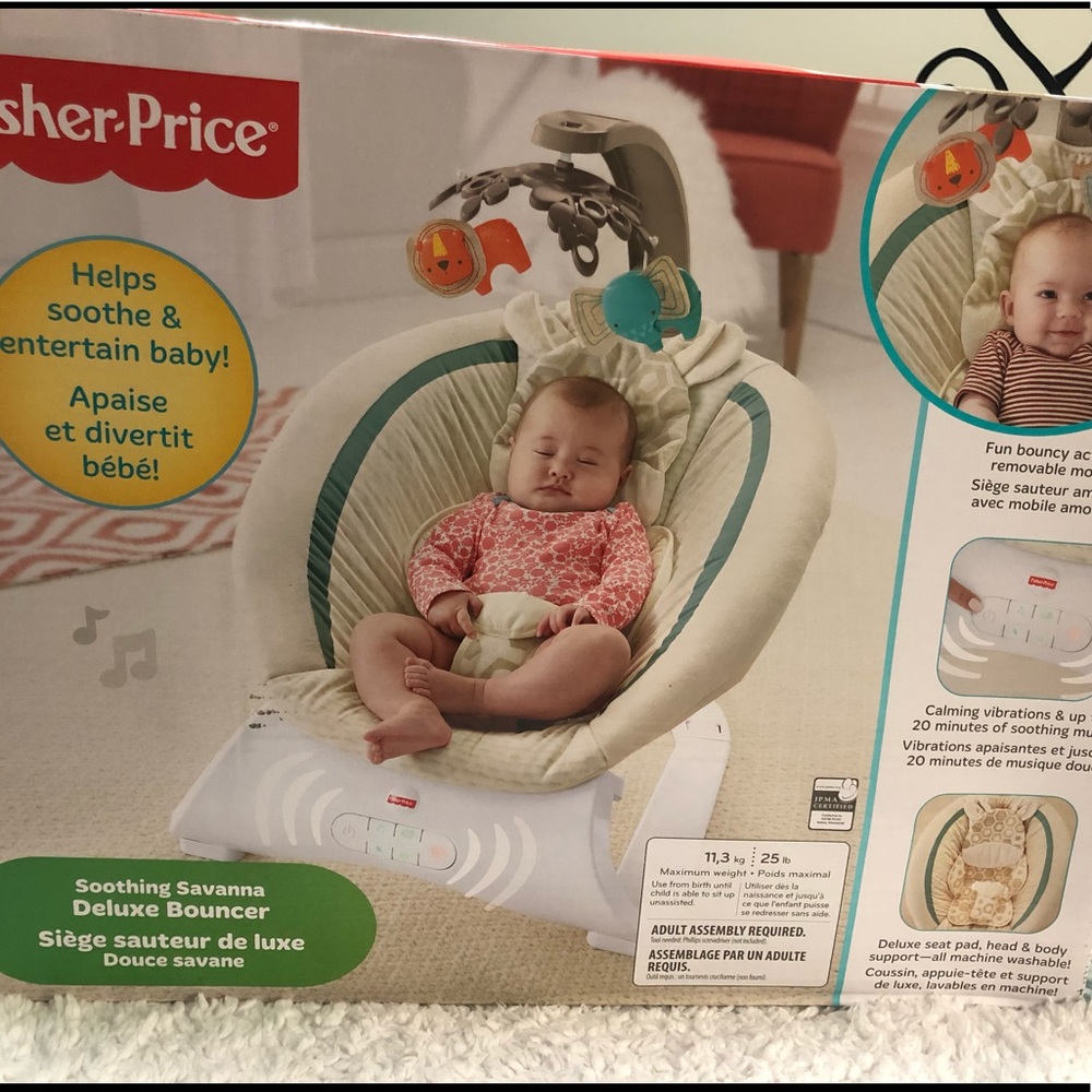 Fisher Price Soothing Savanna Deluxe Bouncer